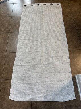 Textured Grommet Top Curtain Panel - Light Gray by Grayson Linen